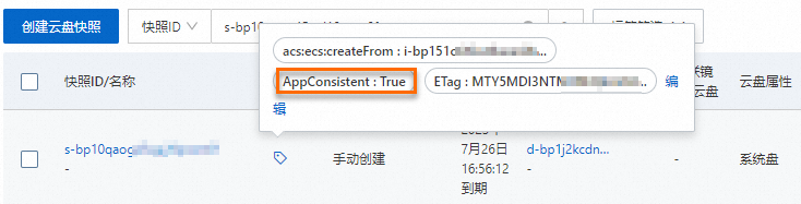 阿里云服务器通过控制台创建应用一致性快照-[云淘科技_教程]