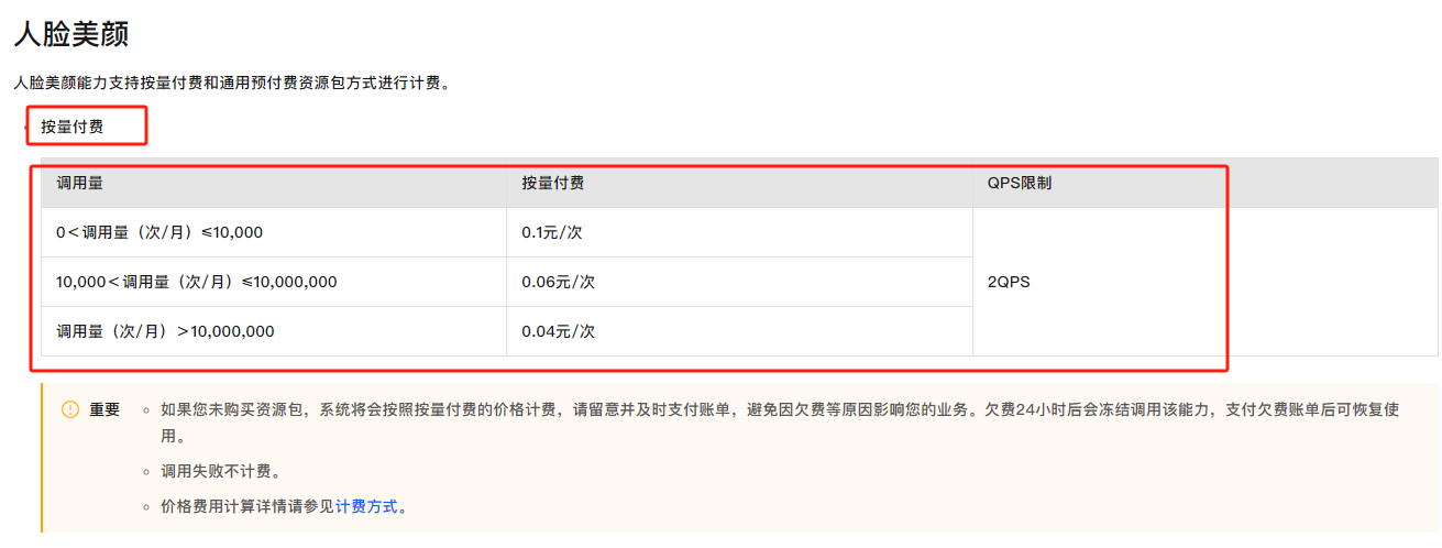 视觉智能平台人脸美颜买了包月是不限制使用张数了吗?-[阿里云_云淘科技]