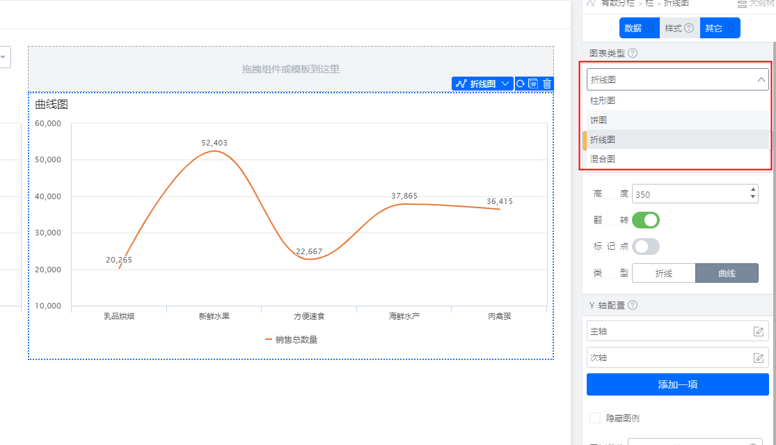 宜搭折线图爬坡走势-[阿里云_云淘科技]