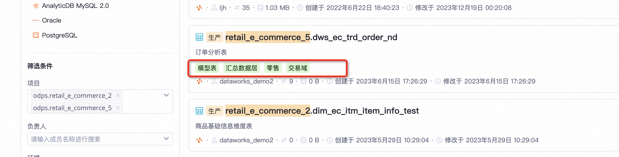 DataWorks数据地图里面的模型表标签是什么？-[阿里云_云淘科技]