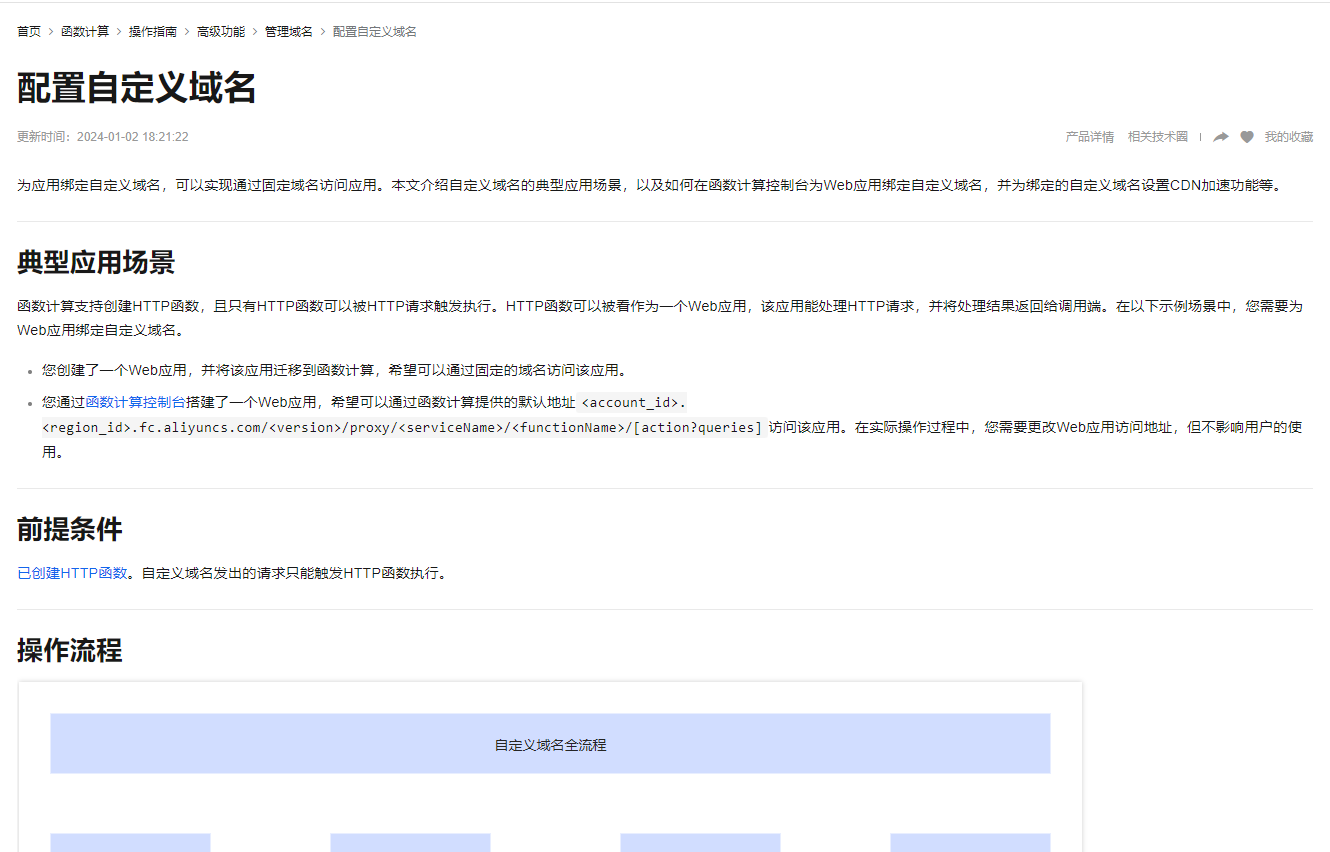 函数计算中，应用的域名可以自定义吗?-[阿里云_云淘科技]