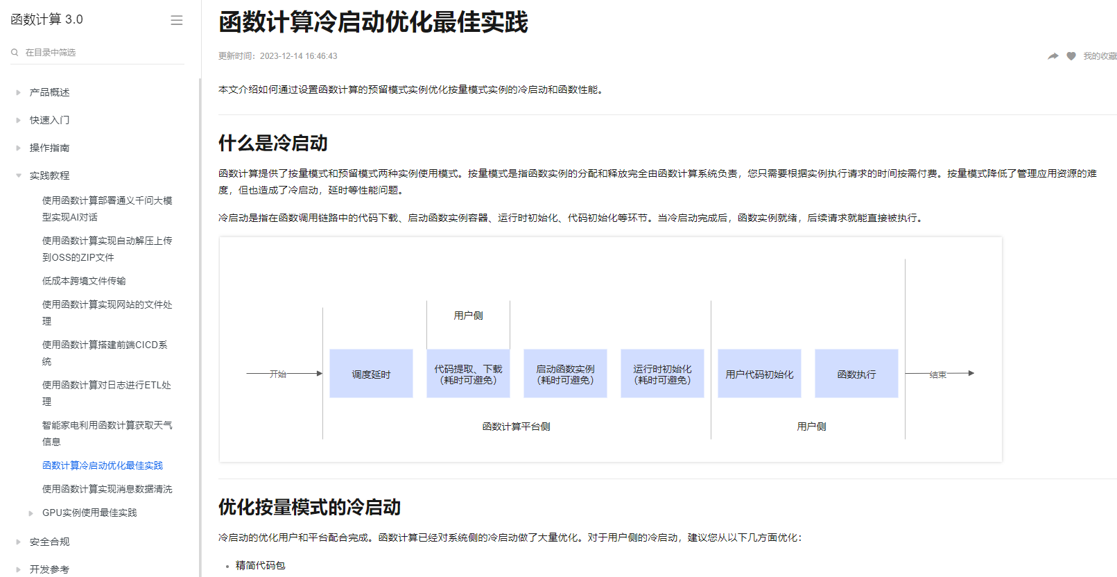 函数计算中，函数计算3.0，对于冷启动，有优化吗？-[阿里云_云淘科技]